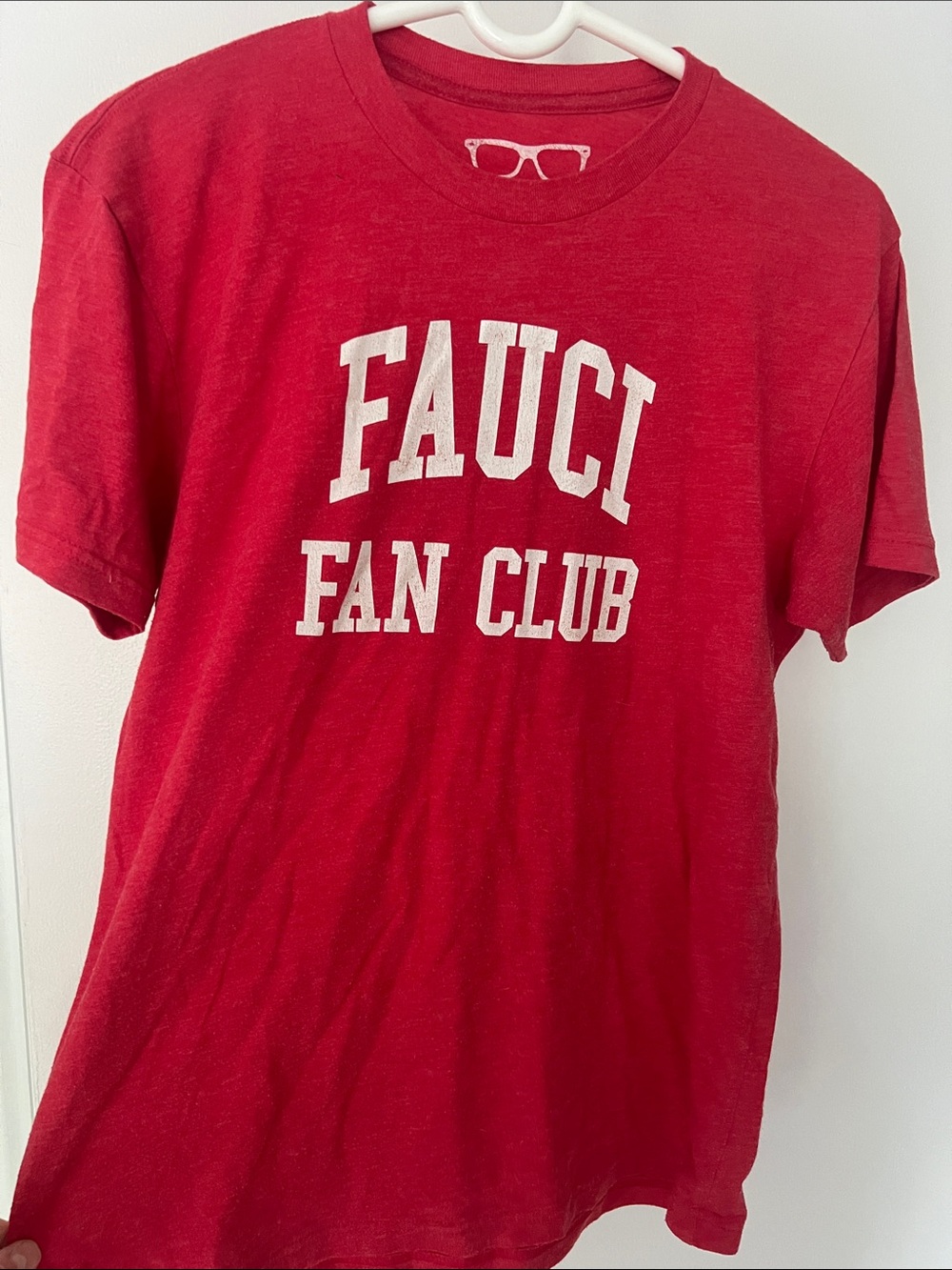 Red 'Fauci Fan Club' tshirt